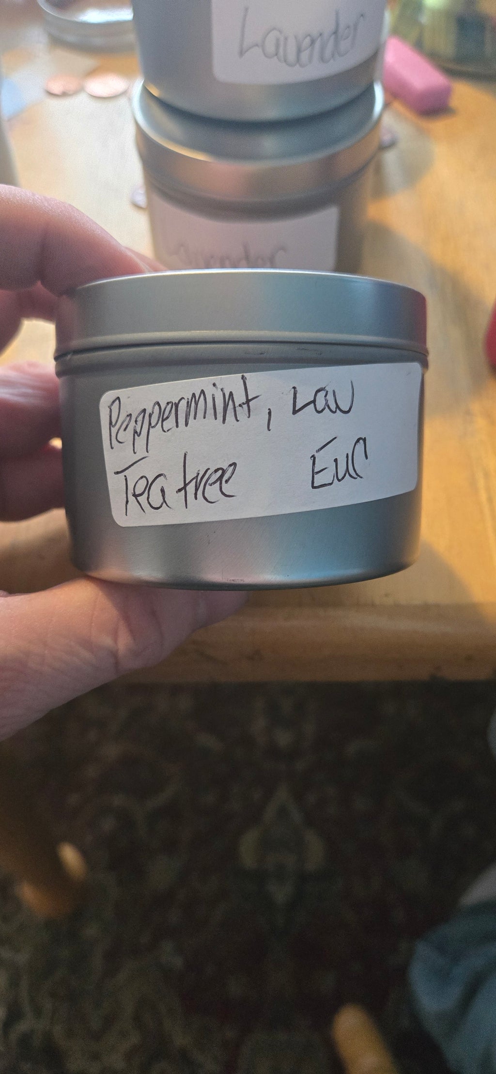 Peppermint, Lavender, Teatree, Eucalyptus Candle